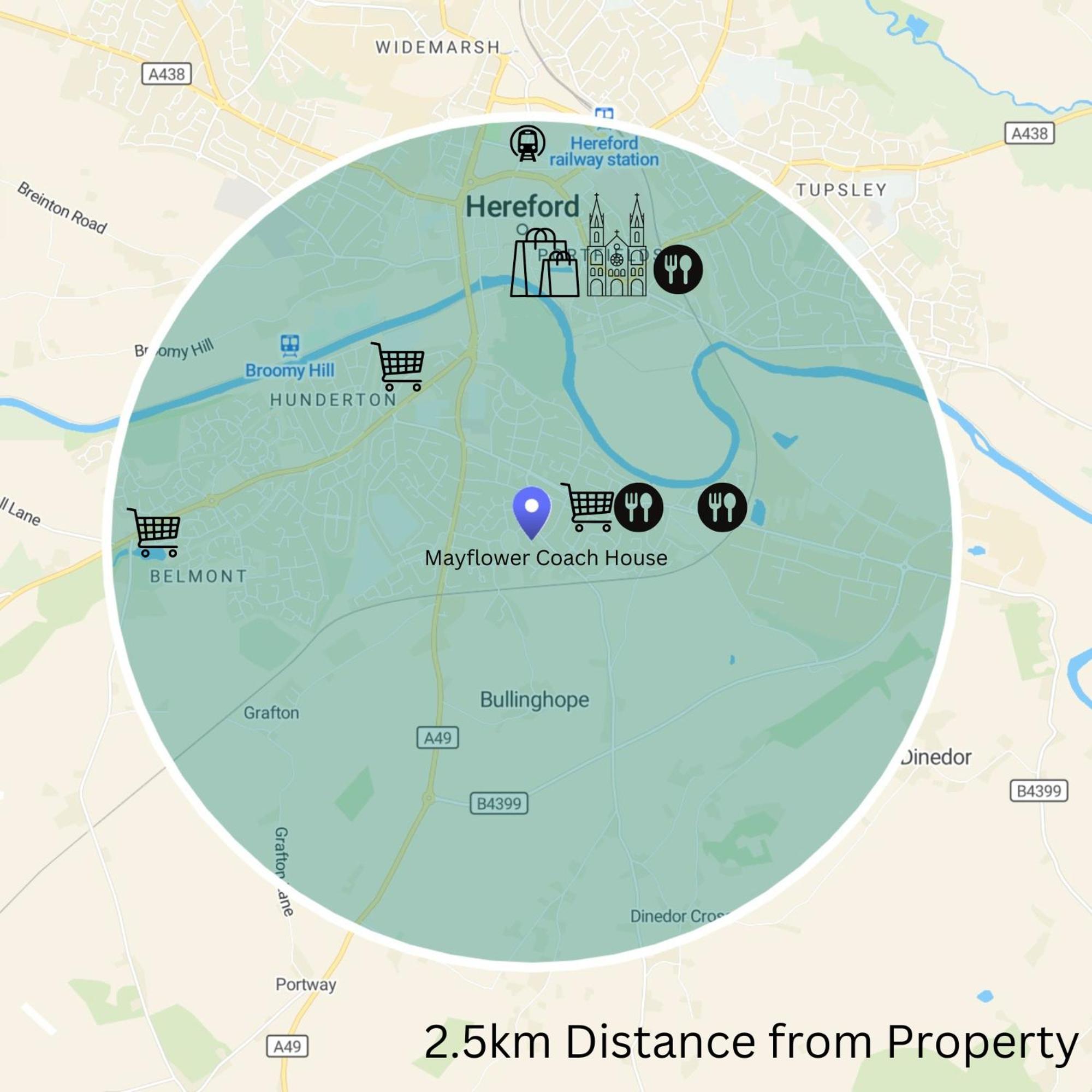 Hereford - Mayflower Coach House, Modern 2 Bedroom Property With Parking, Located South Of Hereford City, Suitable For Small Family, Couple Or Contractors - Sleeps Up To 5 Guests - Hosted By Rentmyhouse Екстер'єр фото